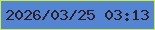 文字の大きさ：1、枠の色：cfed48、背景の色：5385d3、文字の色：301d27 無料ブログパーツのブログ時計