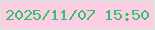 文字の大きさ：1、枠の色：cfeddf、背景の色：fdcde4、文字の色：30c172 無料ブログパーツのブログ時計
