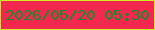 文字の大きさ：3、枠の色：cfee25、背景の色：f4284e、文字の色：118f2c 無料ブログパーツのブログ時計