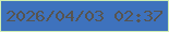 文字の大きさ：3、枠の色：cfeeb3、背景の色：3e72bd、文字の色：57544f 無料ブログパーツのブログ時計