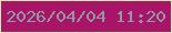 文字の大きさ：2、枠の色：cff1a6、背景の色：a81467、文字の色：9299a2 無料ブログパーツのブログ時計