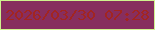 文字の大きさ：1、枠の色：cff28e、背景の色：872e5e、文字の色：a22521 無料ブログパーツのブログ時計