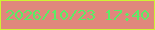 文字の大きさ：5、枠の色：cff332、背景の色：e0877c、文字の色：5bec65 無料ブログパーツのブログ時計