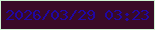 文字の大きさ：4、枠の色：cff3d3、背景の色：390a28、文字の色：2107a3 無料ブログパーツのブログ時計