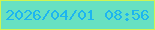 文字の大きさ：3、枠の色：cff452、背景の色：67e1c2、文字の色：1db5f0 無料ブログパーツのブログ時計