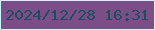 文字の大きさ：5、枠の色：cff5fe、背景の色：7d4d87、文字の色：1c4e62 無料ブログパーツのブログ時計