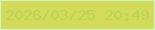 文字の大きさ：2、枠の色：cff6c8、背景の色：d4db5a、文字の色：b9d356 無料ブログパーツのブログ時計