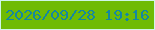 文字の大きさ：3、枠の色：cff6e8、背景の色：6fbb04、文字の色：1487a0 無料ブログパーツのブログ時計