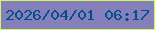 文字の大きさ：3、枠の色：cff955、背景の色：857fbc、文字の色：035088 無料ブログパーツのブログ時計