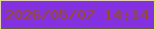 文字の大きさ：5、枠の色：cffa17、背景の色：8330e0、文字の色：954e1e 無料ブログパーツのブログ時計