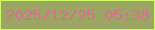 文字の大きさ：2、枠の色：cffa6a、背景の色：9ba663、文字の色：dc6c95 無料ブログパーツのブログ時計