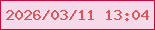 文字の大きさ：3、枠の色：d0043c、背景の色：f7daea、文字の色：d45759 無料ブログパーツのブログ時計