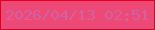 文字の大きさ：5、枠の色：d0052b、背景の色：ed4976、文字の色：d761a0 無料ブログパーツのブログ時計