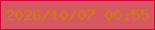 文字の大きさ：3、枠の色：d0053a、背景の色：d65962、文字の色：cc790f 無料ブログパーツのブログ時計