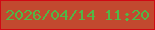 文字の大きさ：4、枠の色：d00914、背景の色：c2492f、文字の色：51b746 無料ブログパーツのブログ時計