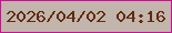 文字の大きさ：2、枠の色：d00d9a、背景の色：c2b5ac、文字の色：622a10 無料ブログパーツのブログ時計
