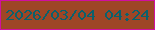 文字の大きさ：3、枠の色：d00fa0、背景の色：9e4626、文字の色：0a616d 無料ブログパーツのブログ時計