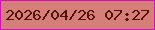文字の大きさ：1、枠の色：d010bb、背景の色：d67f78、文字の色：4f140b 無料ブログパーツのブログ時計