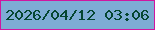 文字の大きさ：5、枠の色：d016a0、背景の色：7eacd4、文字の色：054731 無料ブログパーツのブログ時計