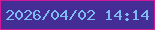 文字の大きさ：3、枠の色：d01999、背景の色：452d96、文字の色：7cbcf2 無料ブログパーツのブログ時計