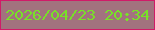 文字の大きさ：4、枠の色：d01b68、背景の色：a2727e、文字の色：78e128 無料ブログパーツのブログ時計