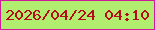 文字の大きさ：1、枠の色：d01b9c、背景の色：b1ee6f、文字の色：b70c19 無料ブログパーツのブログ時計