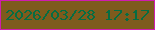 文字の大きさ：4、枠の色：d01caf、背景の色：7e5b1d、文字の色：066d43 無料ブログパーツのブログ時計
