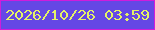 文字の大きさ：5、枠の色：d01cdb、背景の色：6547e5、文字の色：e4f267 無料ブログパーツのブログ時計