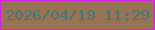 文字の大きさ：1、枠の色：d021e8、背景の色：987354、文字の色：447677 無料ブログパーツのブログ時計