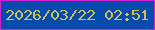 文字の大きさ：1、枠の色：d022cf、背景の色：074cac、文字の色：cfc25a 無料ブログパーツのブログ時計