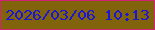 文字の大きさ：1、枠の色：d02373、背景の色：81630c、文字の色：1b16d6 無料ブログパーツのブログ時計