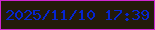 文字の大きさ：2、枠の色：d026d0、背景の色：231a0a、文字の色：0625d0 無料ブログパーツのブログ時計