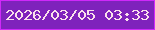 文字の大きさ：1、枠の色：d028fa、背景の色：7f22bc、文字の色：fae0eb 無料ブログパーツのブログ時計