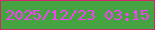 文字の大きさ：4、枠の色：d02a68、背景の色：45a342、文字の色：f73ff5 無料ブログパーツのブログ時計