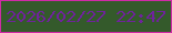 文字の大きさ：1、枠の色：d02aa6、背景の色：345a2b、文字の色：6f229c 無料ブログパーツのブログ時計