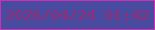 文字の大きさ：4、枠の色：d02eb5、背景の色：484b9f、文字の色：972a71 無料ブログパーツのブログ時計