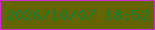 文字の大きさ：2、枠の色：d02ed2、背景の色：646501、文字の色：157c39 無料ブログパーツのブログ時計