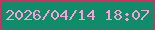 文字の大きさ：3、枠の色：d02f5f、背景の色：108c6a、文字の色：f8a0d7 無料ブログパーツのブログ時計