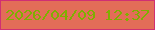 文字の大きさ：3、枠の色：d02f73、背景の色：e36d58、文字の色：7faf01 無料ブログパーツのブログ時計