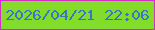 文字の大きさ：5、枠の色：d02fc2、背景の色：83dc29、文字の色：3776c7 無料ブログパーツのブログ時計