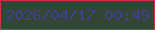 文字の大きさ：4、枠の色：d03240、背景の色：334635、文字の色：413e93 無料ブログパーツのブログ時計