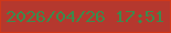 文字の大きさ：1、枠の色：d03718、背景の色：b5382e、文字の色：3d894c 無料ブログパーツのブログ時計