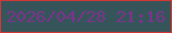 文字の大きさ：1、枠の色：d03835、背景の色：36555b、文字の色：7c338a 無料ブログパーツのブログ時計