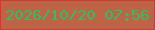 文字の大きさ：2、枠の色：d03930、背景の色：be6446、文字の色：2fc061 無料ブログパーツのブログ時計