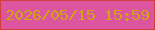 文字の大きさ：5、枠の色：d03f3b、背景の色：dd549f、文字の色：cfa218 無料ブログパーツのブログ時計
