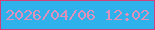 文字の大きさ：2、枠の色：d04179、背景の色：2fb2eb、文字の色：df91bc 無料ブログパーツのブログ時計