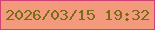 文字の大きさ：5、枠の色：d04276、背景の色：f29a7b、文字の色：756d18 無料ブログパーツのブログ時計