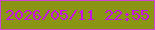文字の大きさ：2、枠の色：d044d5、背景の色：8a9613、文字の色：c90fe7 無料ブログパーツのブログ時計
