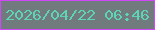文字の大きさ：2、枠の色：d047f7、背景の色：717a7c、文字の色：5ed3b6 無料ブログパーツのブログ時計