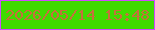 文字の大きさ：4、枠の色：d049ff、背景の色：3fdb00、文字の色：c66f3c 無料ブログパーツのブログ時計